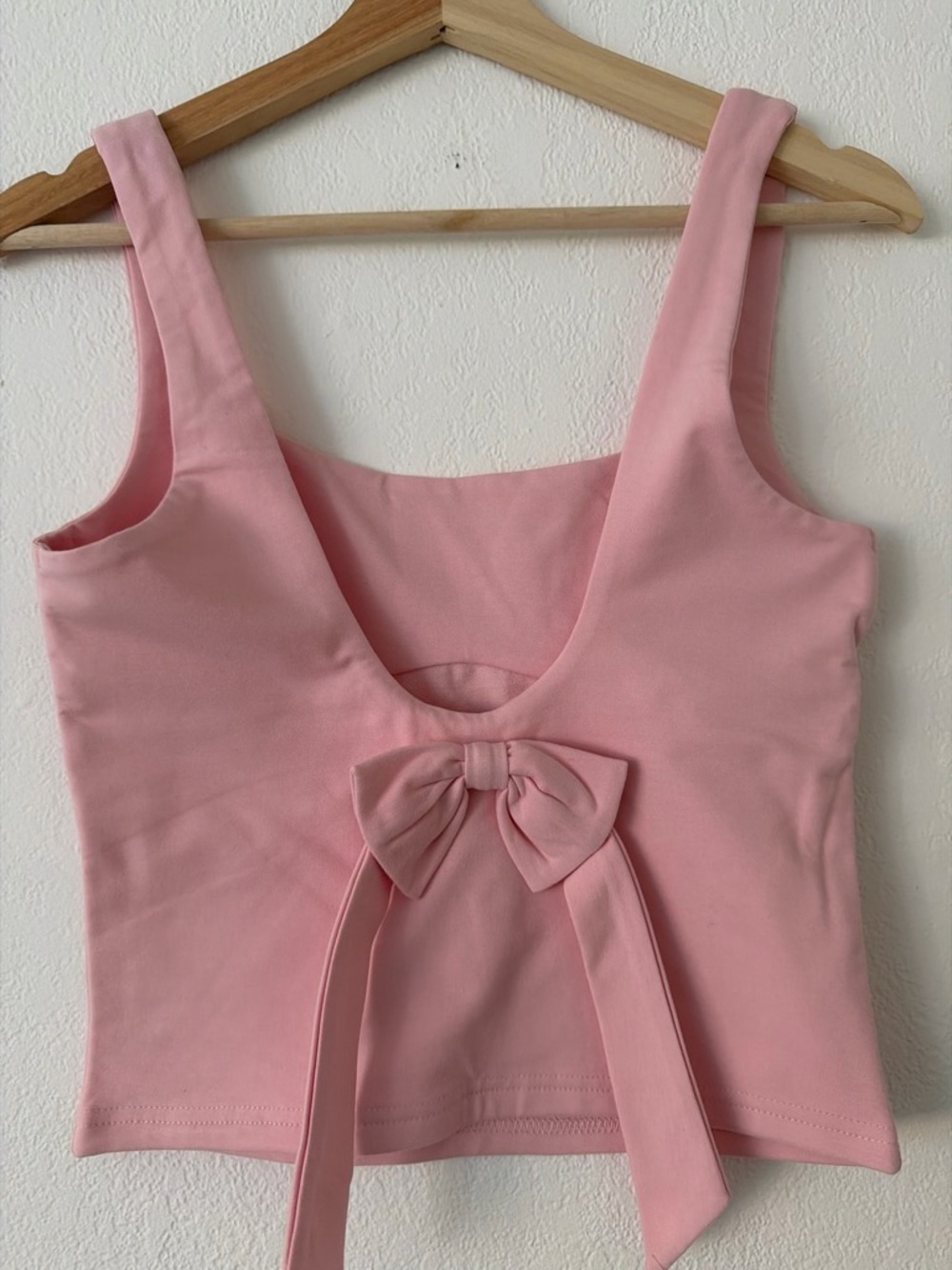 Edikted Pink Bow-Front Tank Top